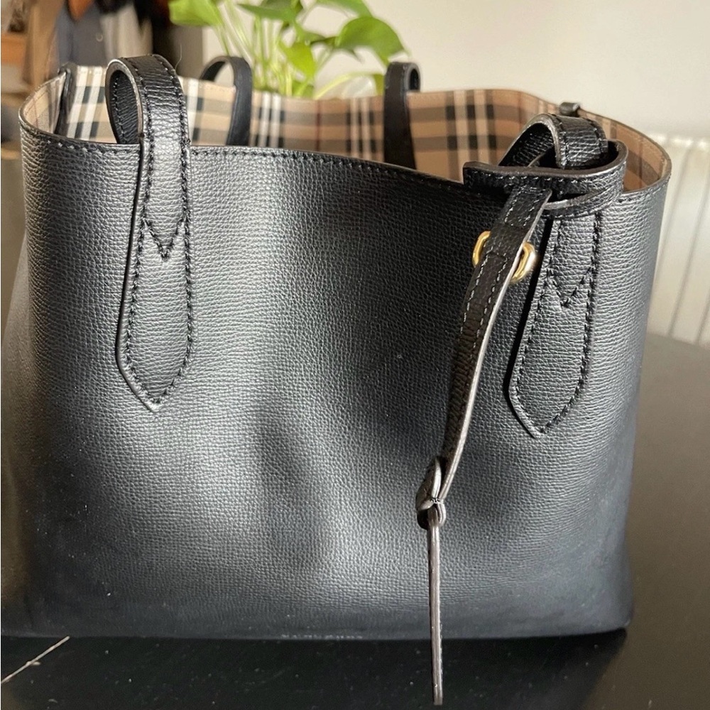 Burberry reversible leather medium Haymarket Chec… - image 10